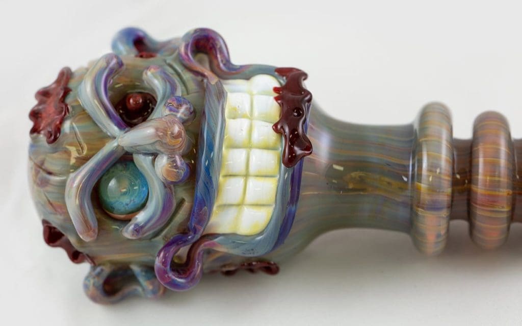 custom skull cannabus bowl