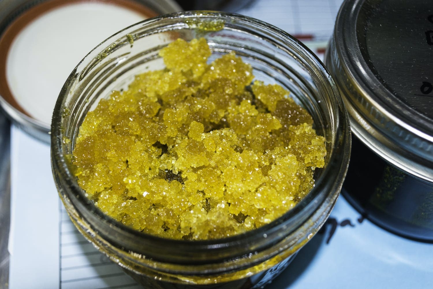 cannabis concentrate in jar