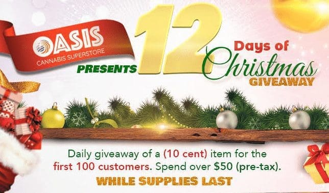 oasis 12 days of Christmas 2021