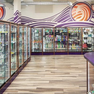 Oasis Evans Glass and Pipe shop Section