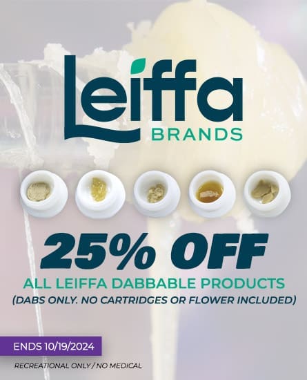 Leiffa dabbable products 25% off. Deal ends 10-19-24