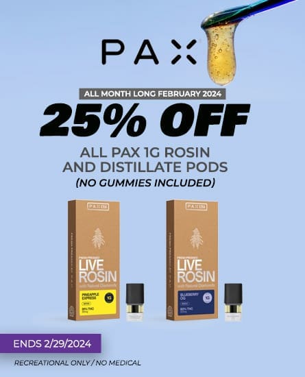 Pax 1g Rosin Pods - Deal ends 2/29/2024