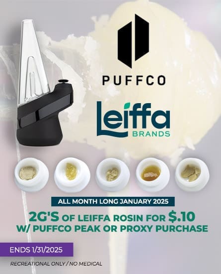 Puffco & Leiffa Promo ends 1/31/25