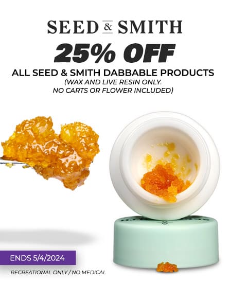 Seed & Smith 25% off. Deal ends 5-4-24